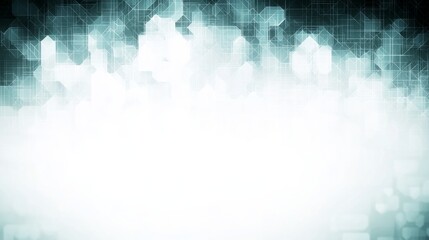 Abstract blue and white background with geometric shapes.