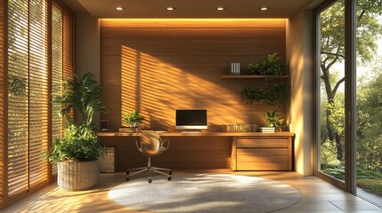 Green design of workplace at home