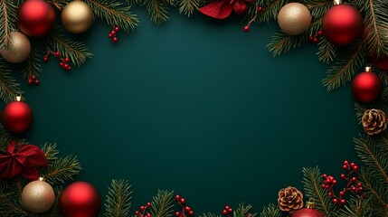 Wall Mural - Christmas background with copy space