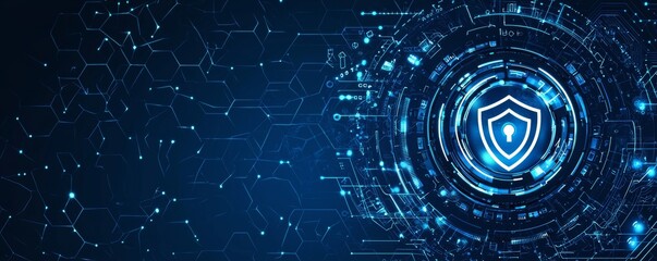 Concept of big data and technology abstract background for internet business.