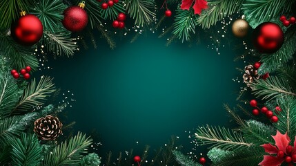 Wall Mural - christmas background with copy space