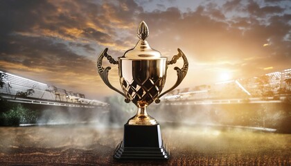 Trophy and achievement award, featuring a golden trophy cup symbolizing success, victory, and recognition. Perfect for topics related to sports, competitions, and awards.