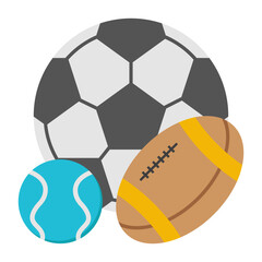 Sticker - Modern design icon of sports balls

