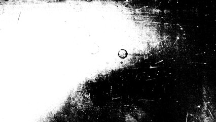 Wall Mural - Black grunge old noise grain dust scratched rough distress shabby effect abstract pattern monochrome texture transparent overlay isolated png