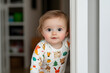 © A2Z AI  - Surprised Baby Girl in Woodland-Themed Pajama Outfit: Adorable and Whimsical Fashion for Little Ones