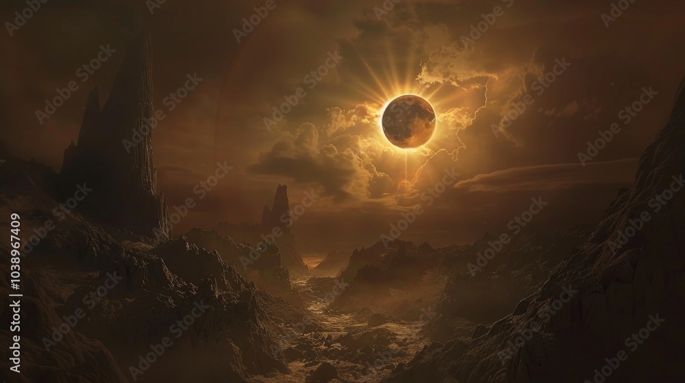 Stunning solar eclipse moon s shadow embraces the sun in a captivating ...