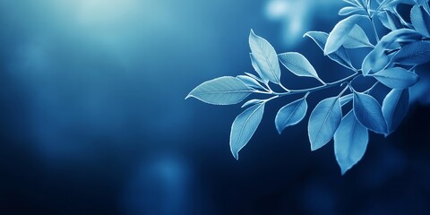 Wall Mural - A stunning close-up of teal leaves against a soft, dreamy backdrop, evoking calm and serenity.