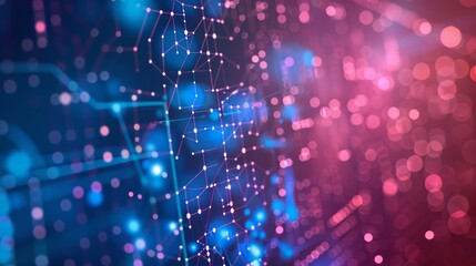 Wall Mural - futuristic digital background featuring abstract neural networks and ai for tech operations