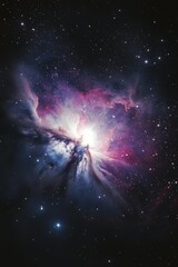Wall Mural - a stunning view of a vibrant nebula illuminated by distant stars in the vastness of space