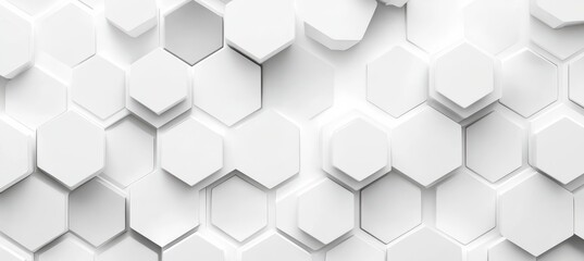 White Hexagon Pattern for Science and Technology Design