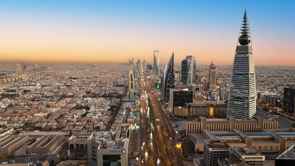 Riyadh City Aerial View Skyline