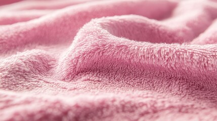 Wall Mural - Soft pink towel. Pink cotton fabric towel texture