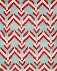 A festive sweater pattern with candy canes in red and white stripes