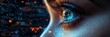 © upnowgraphics - Close-up of a Human Eye with Digital Data Reflected in the Pupil