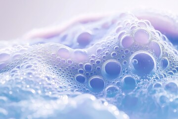 Canvas Print - bubbles on a surface, there is a blue background