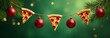 © Ruslana - Garland of slices of pizza, New Year's garland, pizzeria banner.