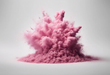 Wall Mural - pink powder pulver explosion isolated on white or transparent