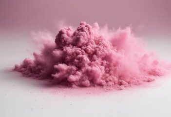 Wall Mural - pink powder pulver explosion isolated on white or transparent