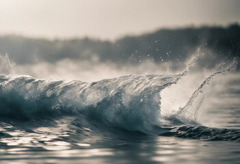 Wall Mural - Water wave splashing isolated on white or transparent