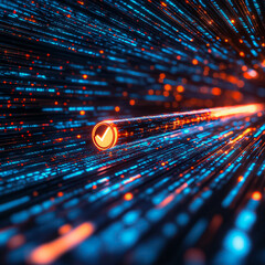 Wall Mural - fiber optics background with lots spots