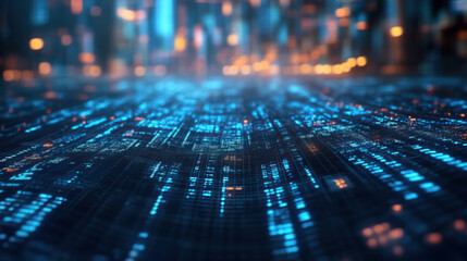Abstract news concept with blue lines connecting with data