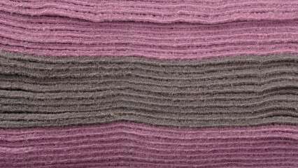 Poster - A purple and gray striped fabric. The stripes are of different colors and the fabric is very soft