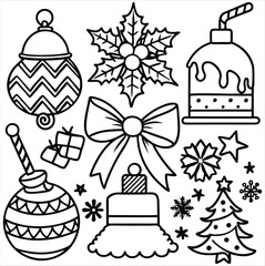 Christmas icons set