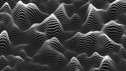 Wall Mural - point wave bump texture. abstract dot background. technological cyberspace background.