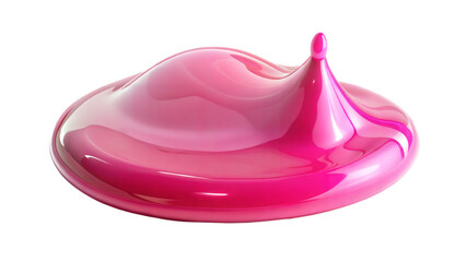 Wall Mural - pink liquid splash, transparent or white isolate background