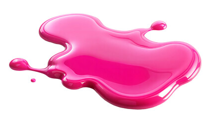 Wall Mural - pink paint splash, transparent or white isolate background.
