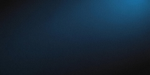 Dark grainy background, glowing blue abstract noise texture shape on black banner poster header backdrop, copy space