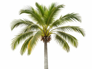 Palm tree on plain background