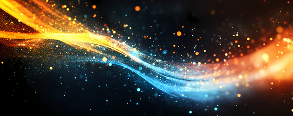 
Digital data and technology background with glowing light effects, futuristic digital network concept with lines of code in motion, cyber security or big data, abstract tech wallpaper