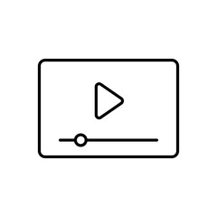 Aufkleber - play video icon, vector video player icon with play button