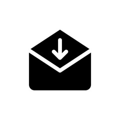 Leinwandbilder - email download icon, save mail icon symbol