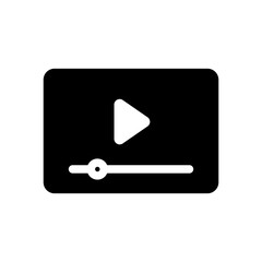 Aufkleber - play video icon, vector video player icon with play button