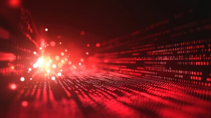 Digital Data Flow in Red