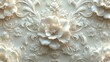© AR99 - White Floral 3D Pattern