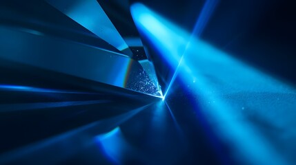 digital technology blue light prism surface poster web page PPT background