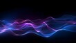 © chujun - Digital technology blue and purple abstract sound wave PPT poster background