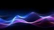 © chujun - Digital technology blue and purple abstract sound wave PPT poster background