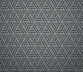 Canvas Print - Abstract geometric pattern. A seamless vector background. Gray and black ornament. Graphic modern pattern. Simple lattice graphic design