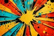 © Panuwat - Abstract comic book-style illustration burst effect background filled Energetic book action