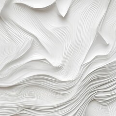 Abstract background with wavy lines in white colors. 3d illustration