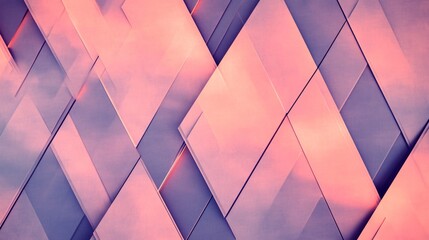 Abstract geometric background with pink and purple overlapping shapes.