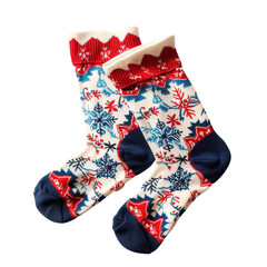 Wall Mural - Christmas socks isolated on a white background transparent