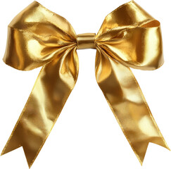 Wall Mural - golden bow on black background