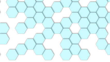 Wall Mural - Soft abstract hexagon structure background. A seamless geometric pattern with hexagons in pastel colors,