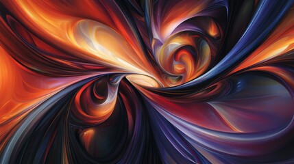 Aufkleber - Abstract Swirling Pattern of Red and Blue Colors