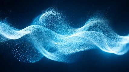 Blue energy video effects for background use or to reveal logo and text. slow motion. 4K video